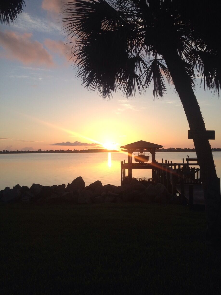 Sunrise over the Banana river. 