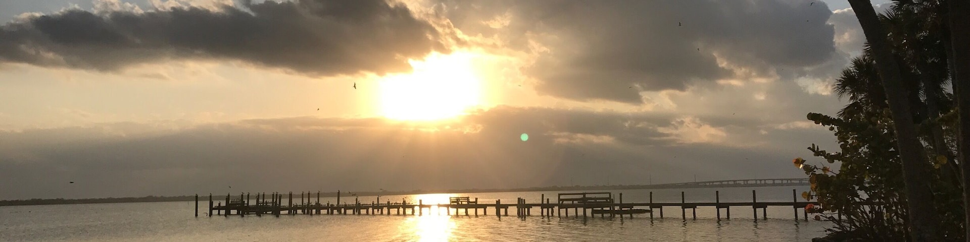 This picture was taken during the first six miles of the Space Coast Marathon 2016. It's great run and a beautiful place to watch the sun rise over the Indian River!