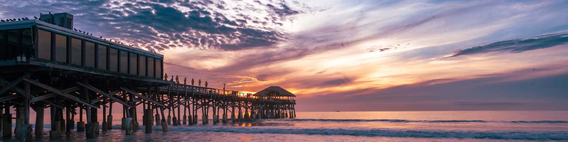 Beautiful sunrise at the Cocoa Beach pier