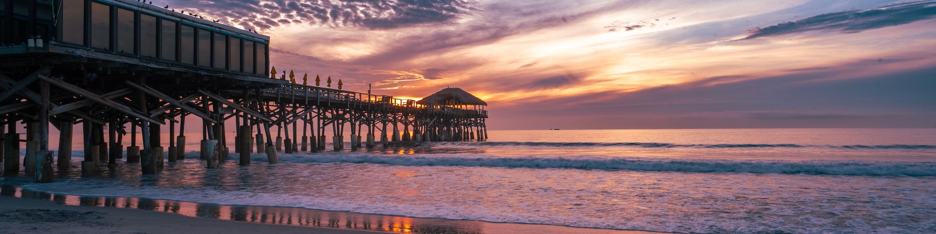 Beautiful sunrise at the Cocoa Beach pier