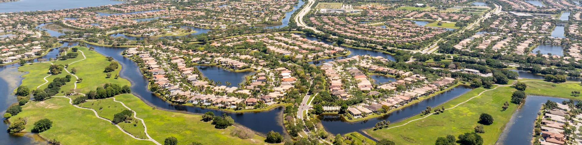 Drone photo Coral Springs Florida USA circa 2024