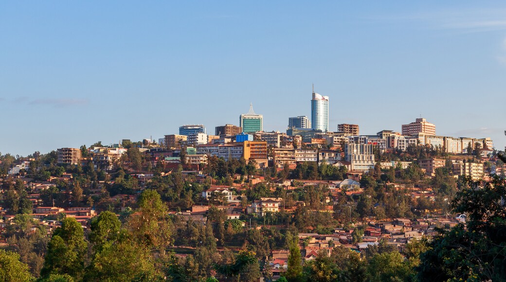 City bussiness district landscape of Kigali, Rwanda, 2016