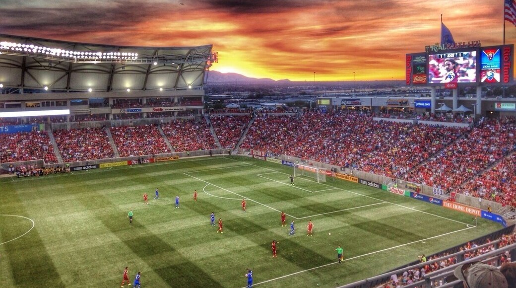 Sunset at Rio Tinto Stadium