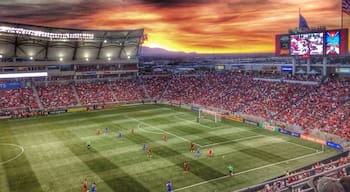Sunset at Rio Tinto Stadium