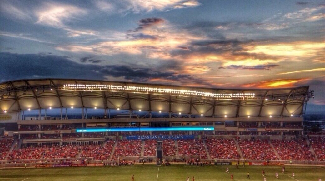Cloud and the sunset at the RSL game