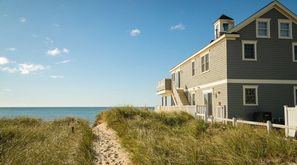 Dennis Port which includes a coastal town and general coastal views