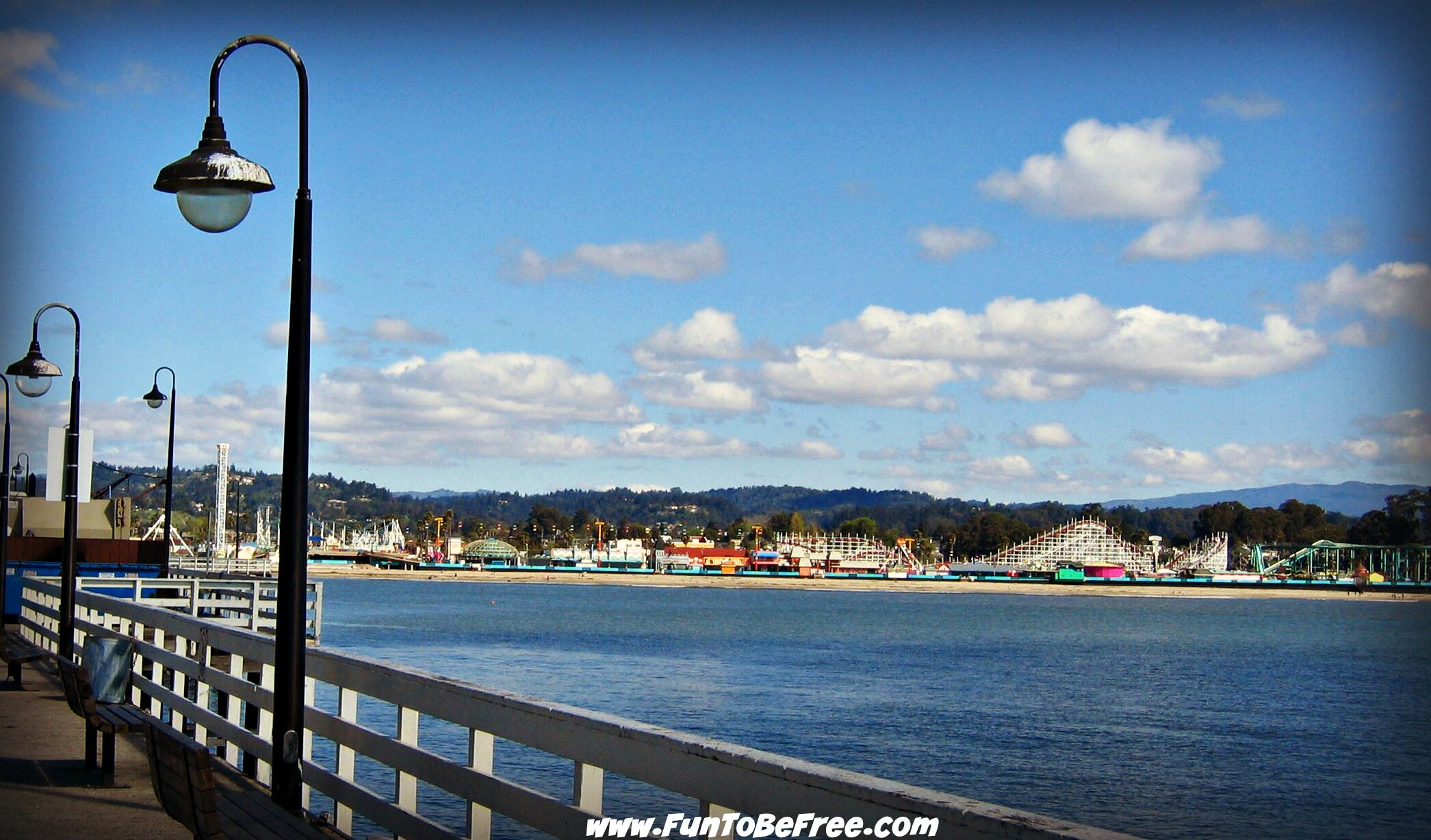 Santa Cruz Wharf Is a great place for view & Food.  You must get the Soar Dough Bread.

The Santa Cruz Wharf is a wharf in Santa Cruz, California, USA, known for fishing, boat tours, viewing sea lions, dining, nightlife and gift shops. The current wharf was built in 1914, the last of six built on the site, and is operated by the City of Santa Cruz Parks and Recreation Office. The wharf is situated between Main Beach (which is adjacent to the Santa Cruz Beach Boardwalk) and Cowell's Beach, on the westside of Santa Cruz City. With a length of 2,745 feet (836.68 m), it is the longest pier on the West Coast of the United States. [1]

A fish market on the wharf is featured in scenes from the film Sudden Impact.  Hmm.  (My best friend was a stunt person in that movie :) )
