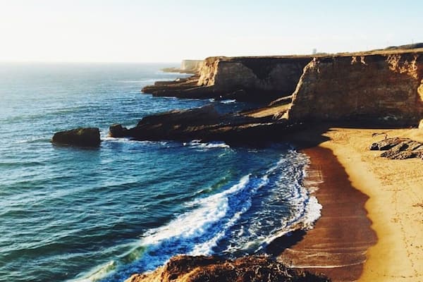 A great little private beach to go with family and away from the crowds from the Santa Cruz Boardwalk.