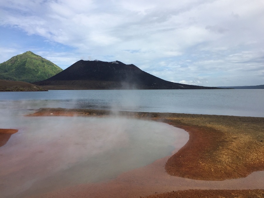 Mt Tavurvur and Rababa hot springs, Rabaul, Papua New Guinea.