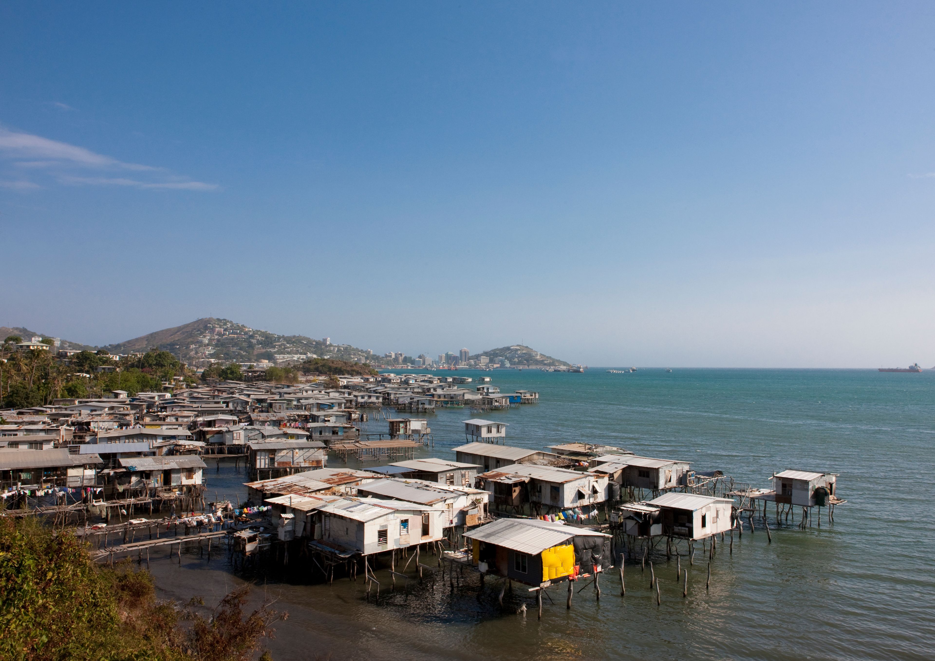 Floating village, National Capital District, Port Moresby, Papua New Guinea