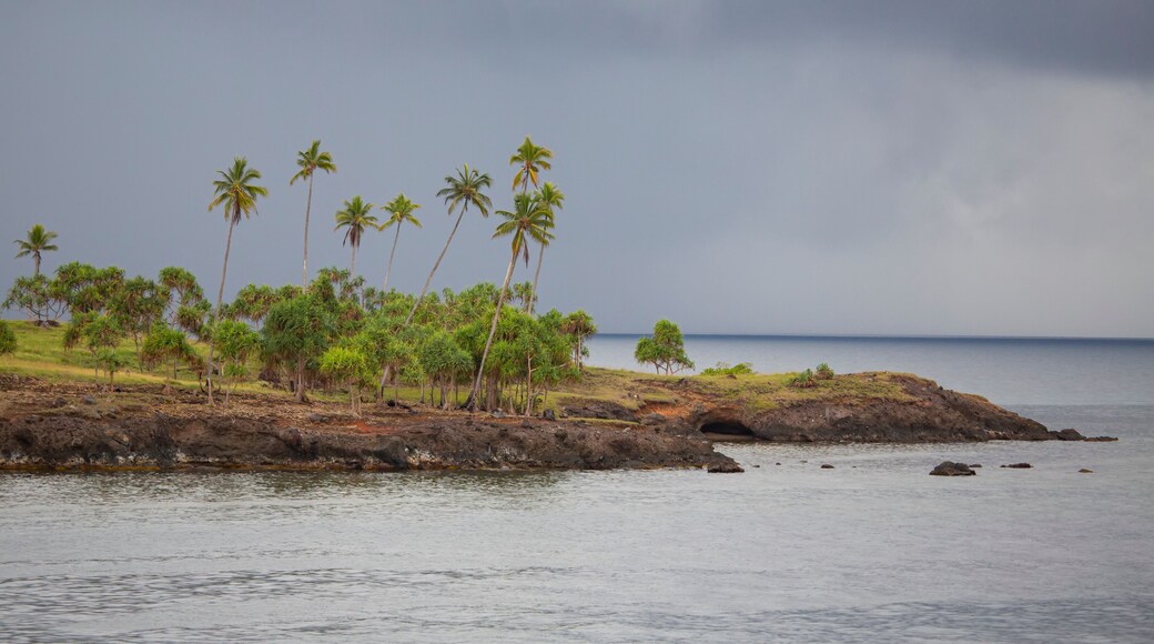Stormy skies over the Tufi peninsular on the Cape Nelson peninsula; Tufi, Oro Province, Papua New Guinea