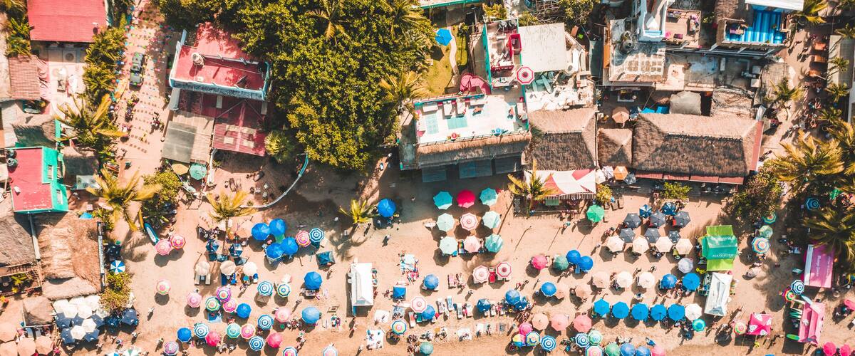 aerial view of sayulita beach