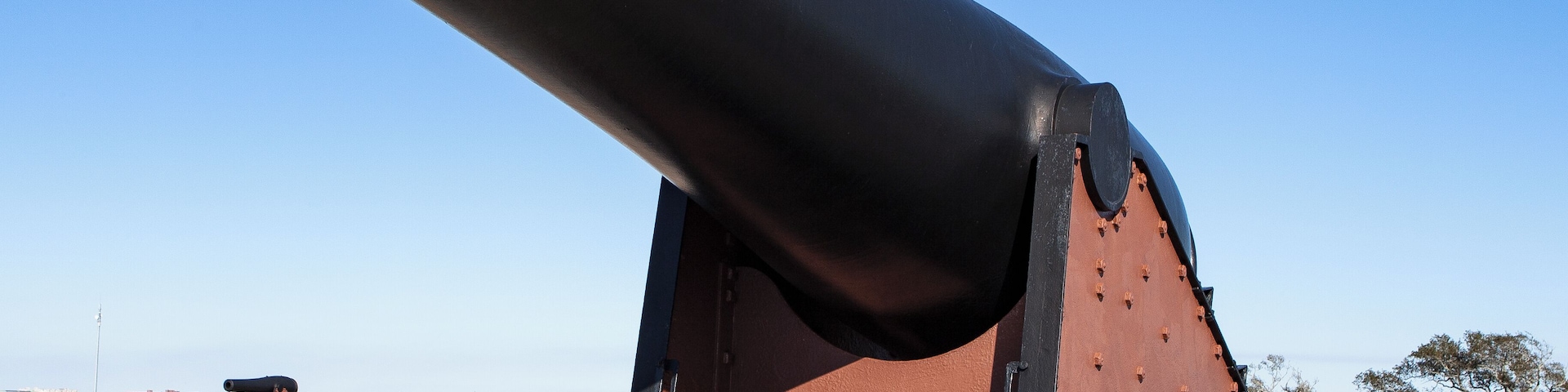 One of the coastal battery guns at Fort Pickens FL