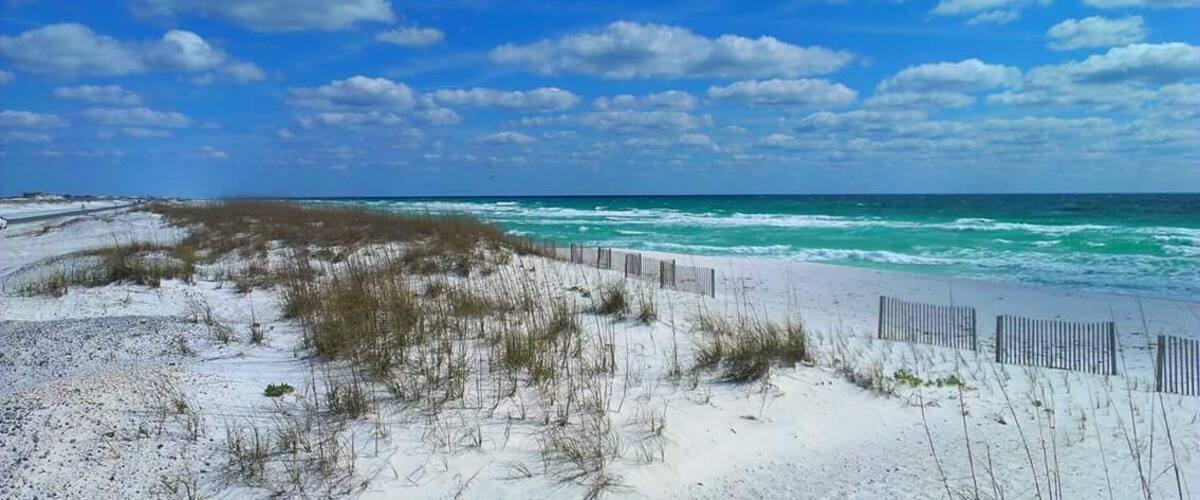 At the end of Via DeLuna near Gulf Islands National Seashore #blue