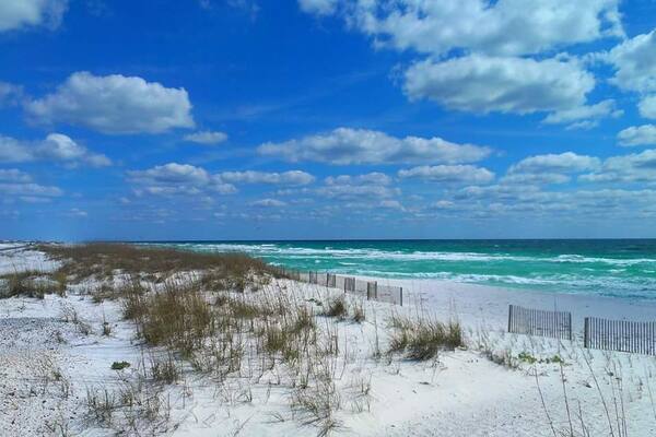 At the end of Via DeLuna near Gulf Islands National Seashore #blue