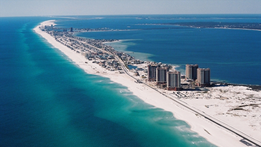 Pensacola Beach featuring skyline, a beach and a coastal town