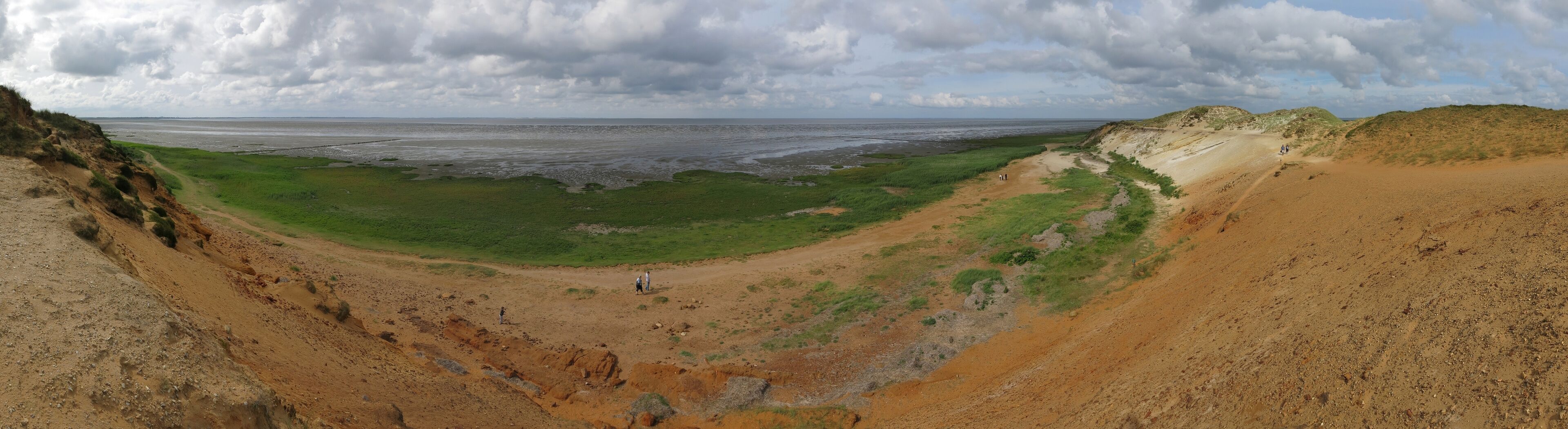 Panoramic view over Morsum Kliff near Morsum on the island of Sylt.