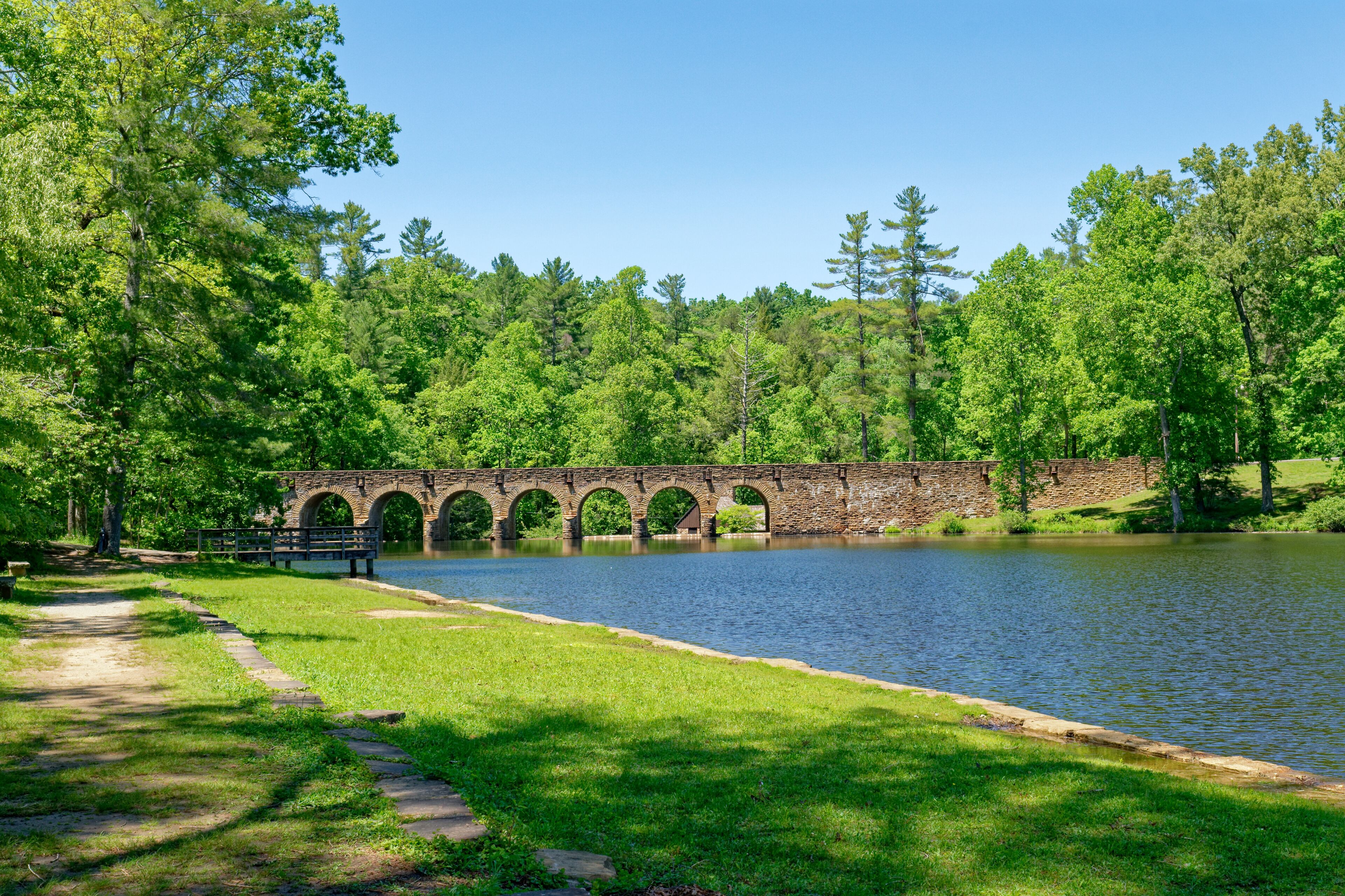 Cumberland mountain state park in springtime in Crossville, Tennessee