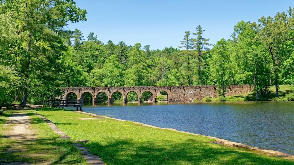 Cumberland mountain state park in springtime in Crossville, Tennessee