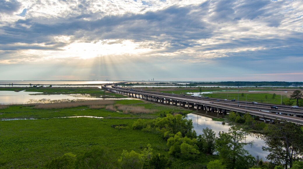 Early evening sky above Mobile Bay in April