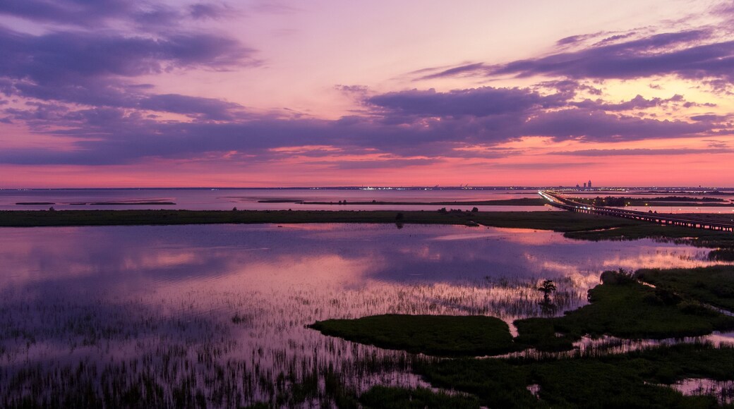 Mobile Bay, Alabama sunset in June