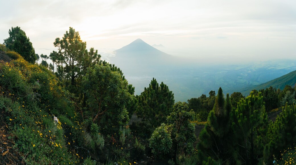Panoramic shot of volcanoes
