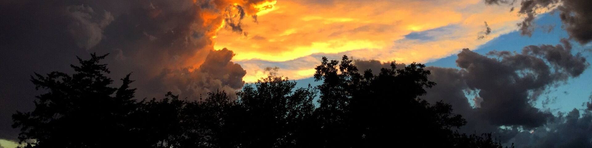 This is the sunset I get to see from my front porch each evening. Tonight it was stunning. Hope yours is too! Sayre. Oklahoma!