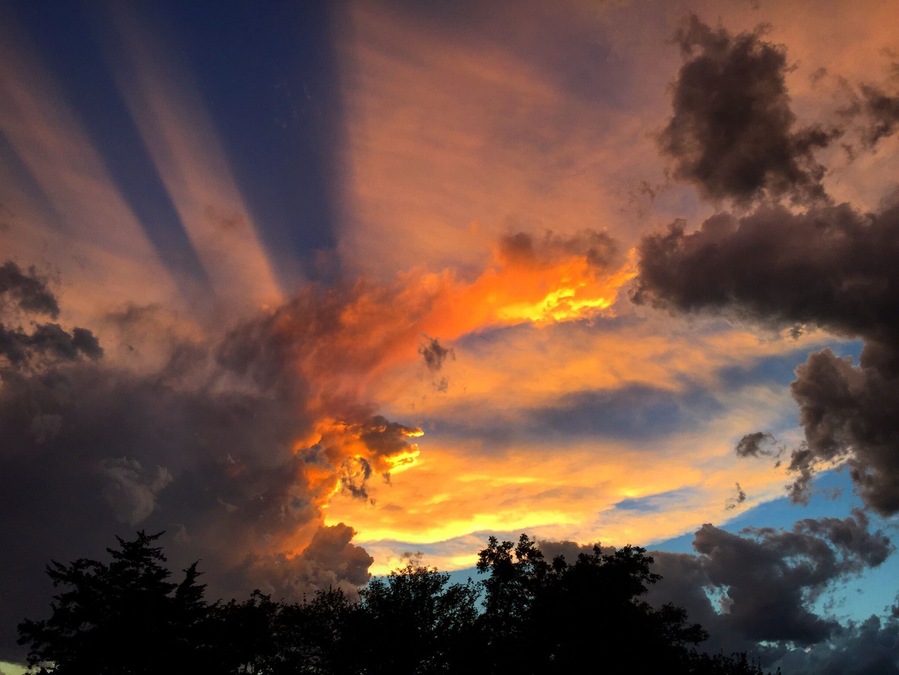 This is the sunset I get to see from my front porch each evening. Tonight it was stunning. Hope yours is too!  Sayre. Oklahoma!