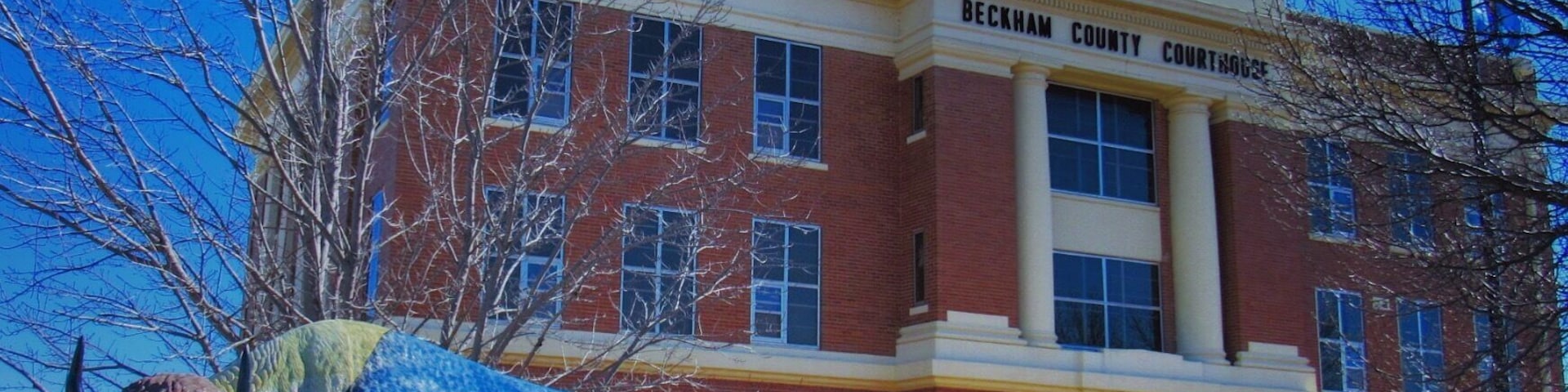 Filmed in the classic movie The Grapes Of Wrath, this Beckham County courthouse is located on Highway 152 in downtown Sayre, Oklahoma.