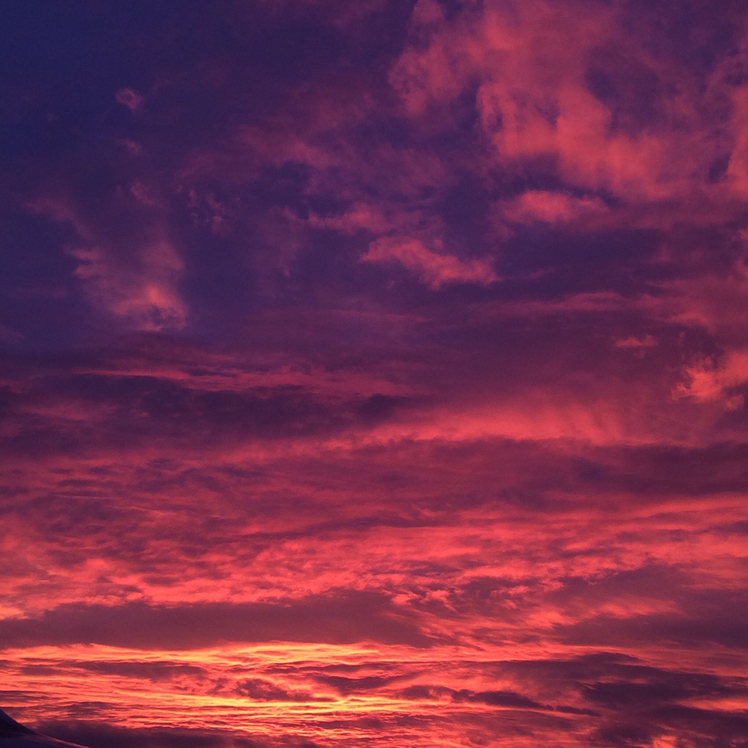 The sky is on fire, view from my plane. 