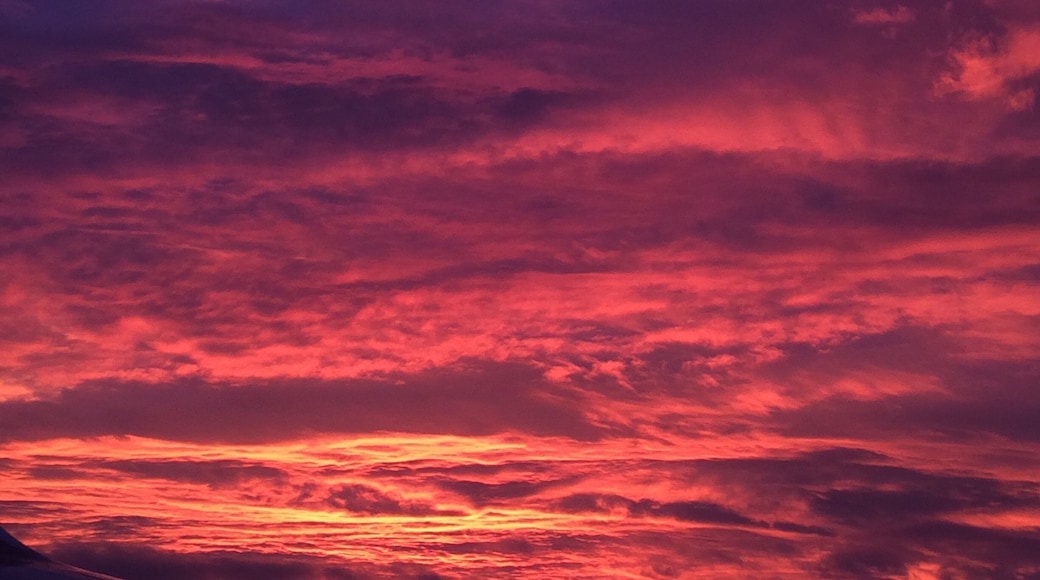 The sky is on fire, view from my plane.