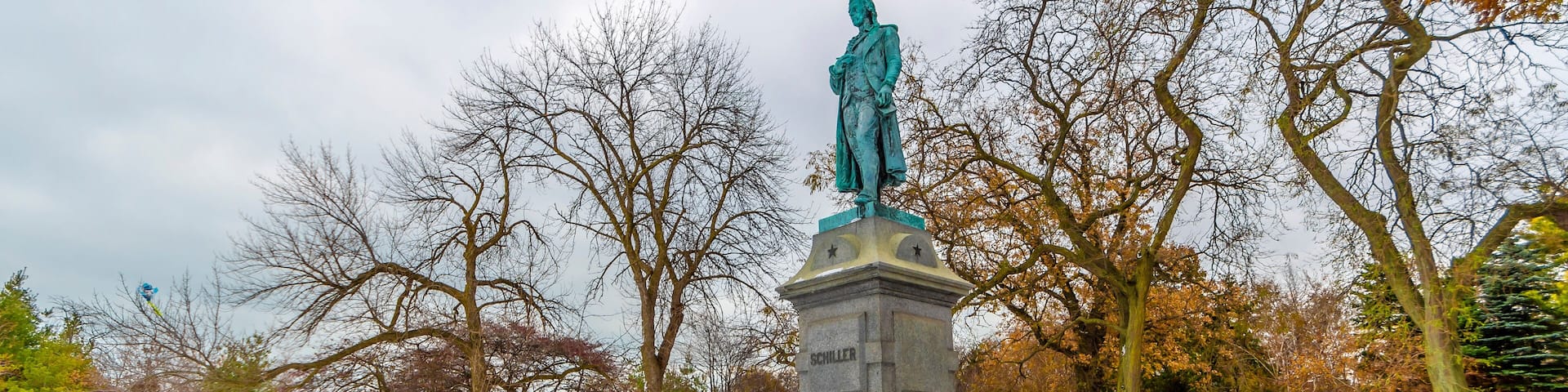 Lincoln Park of Chicago City view in winter