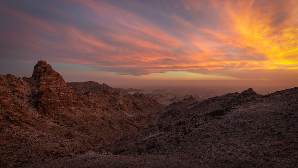 Sunset over Cargo Muchacho Mountains, Colorado Desert, Imperial County, California, United States