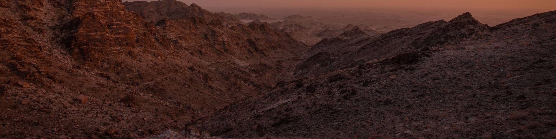 Sunset over Cargo Muchacho Mountains, Colorado Desert, Imperial County, California, United States
