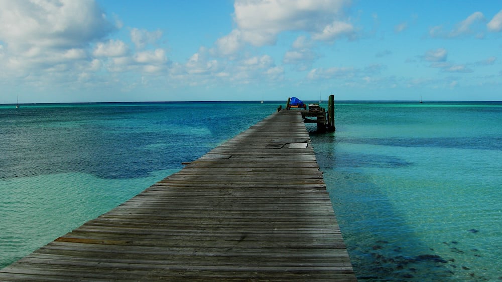 Jetty on Cat Cay, Bahamas