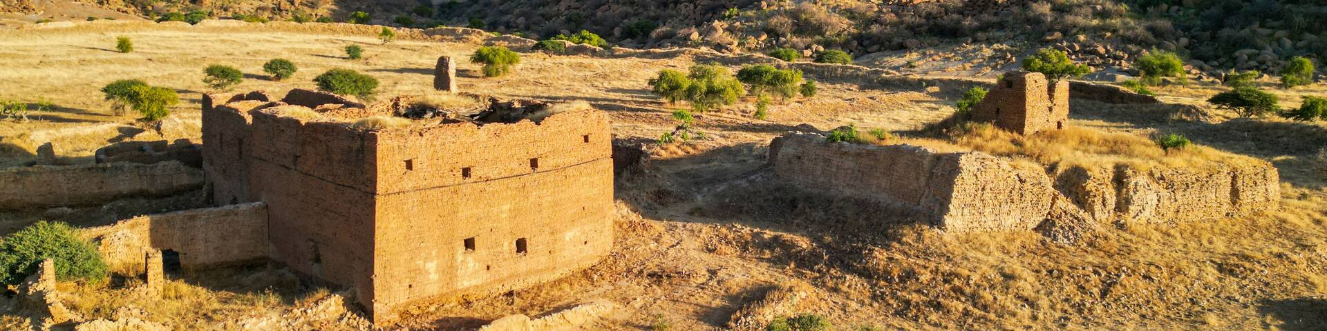 Aerial of Ouara, former capital of the Ouaddai Empire