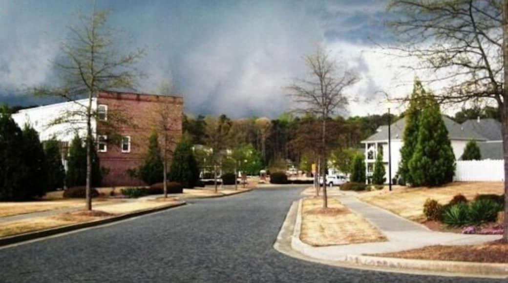 This is a view of a Tornado as it was on the ground crossing over Lake Allatoona and moving towards Woodstock, GA. I was at a safe distance to shoot the tornado.
