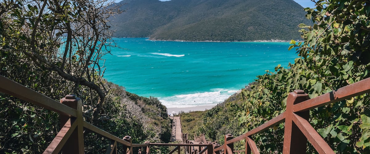 stairway access to Pontal do Atalaia, Prainhas, in Arraial do Cabo