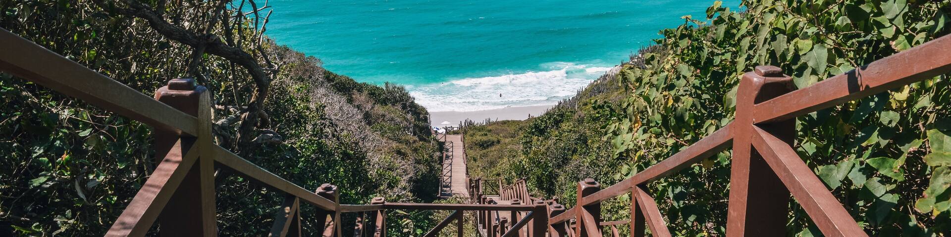 stairway access to Pontal do Atalaia, Prainhas, in Arraial do Cabo