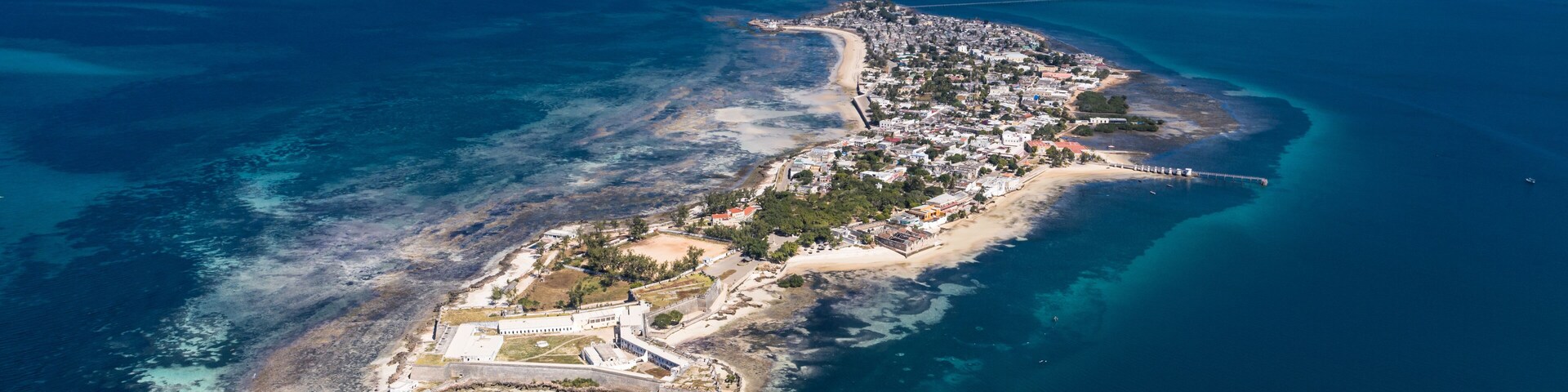 Drone view of Island of Mozambique
