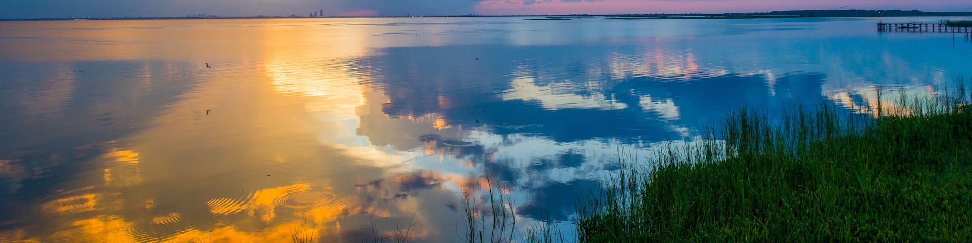 Mobile Bay at dusk