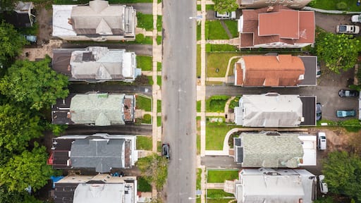 Aerial of East Orange New Jersey