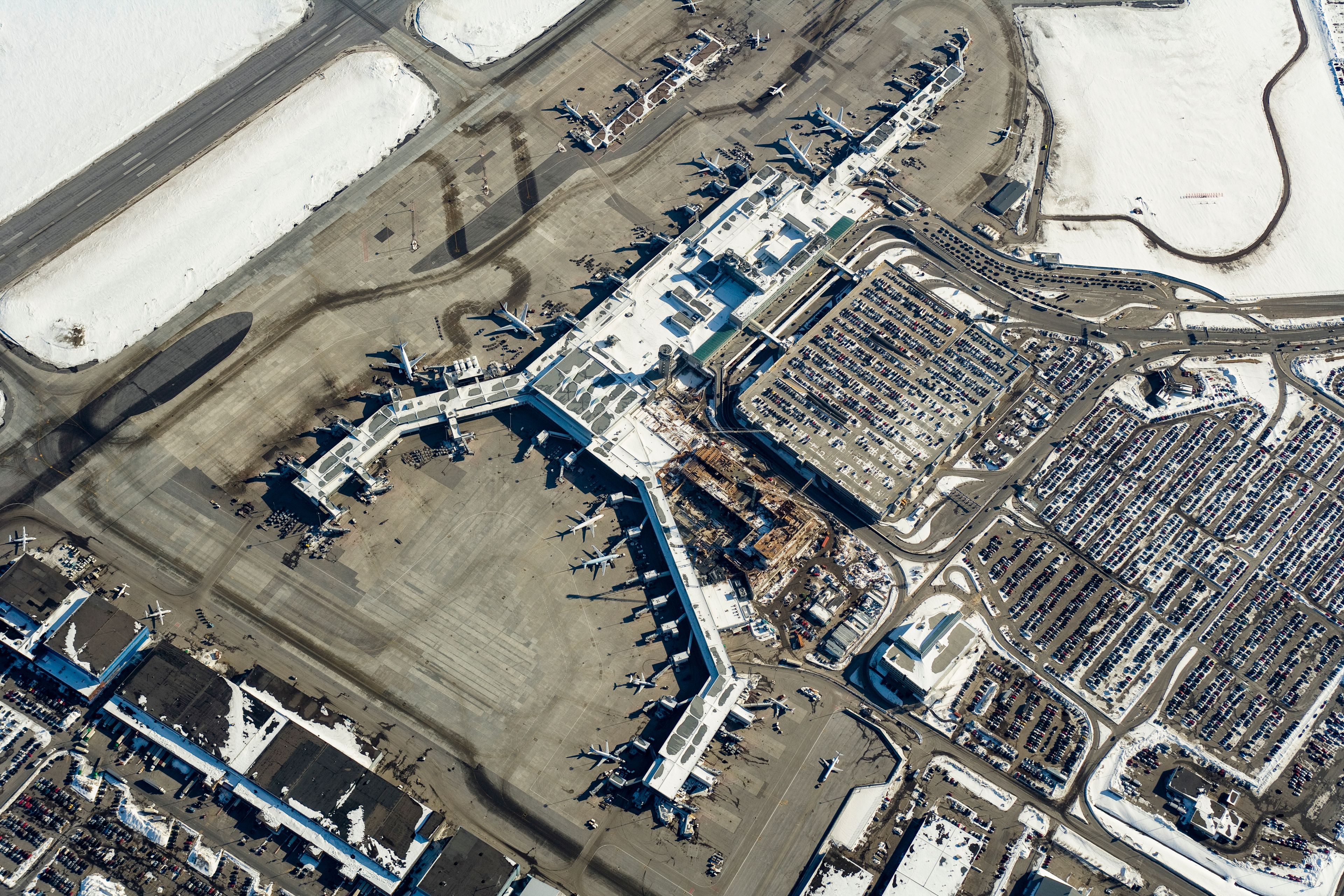 Montreal Airport Durval Quebec Canada in Winter
