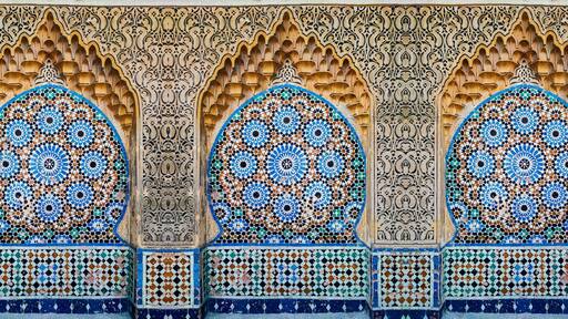 Decorative Moroccan Water Fountain in Tangier.