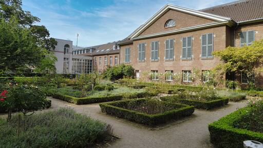 Düsseldorf, Rosengarten hinter dem Spee´schen Palais in der Carlstadt