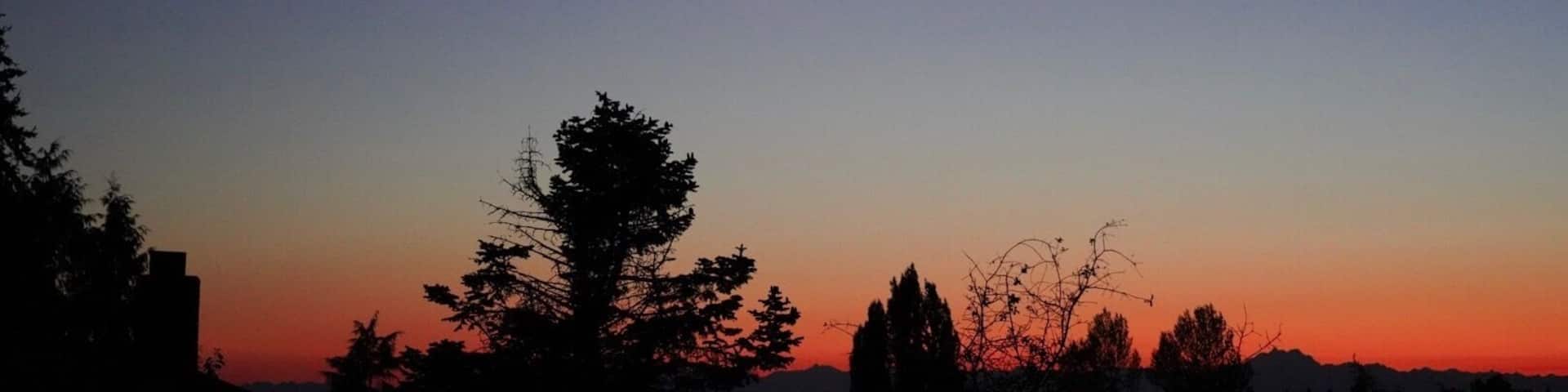 Moonscape with great sunset color