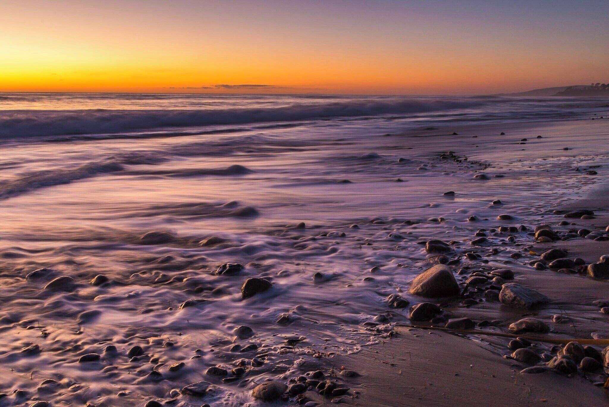 A California sunset, clear skies and the sound of the ocean running over the rocks makes Strand Beach a great stop. 

#BvSWater #ocean