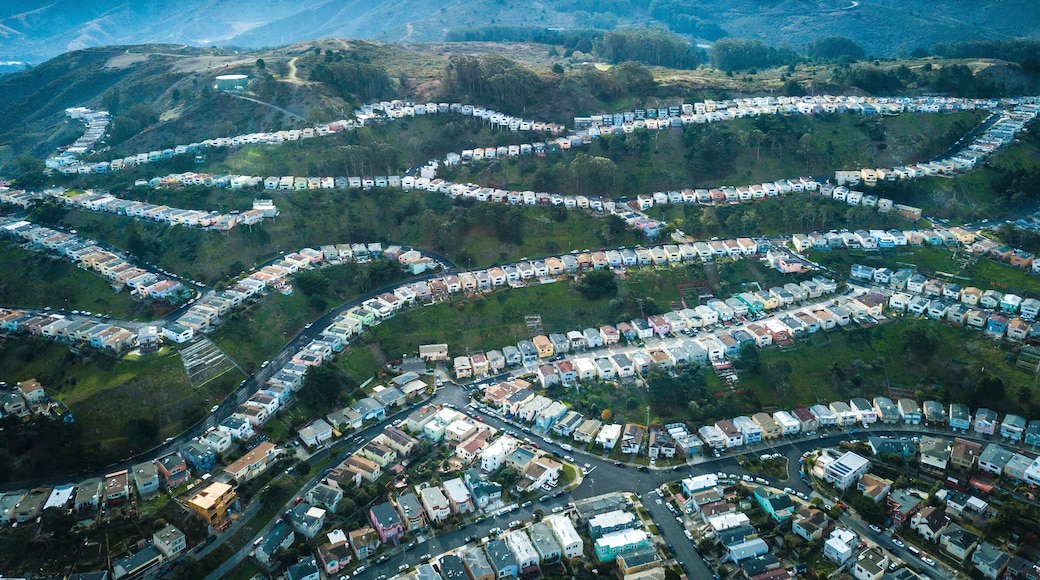 Aerial photo of Daly City in California