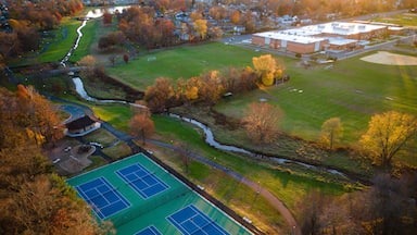Aerial Sunset in South Plainfield New Jersey Spring Lake Park