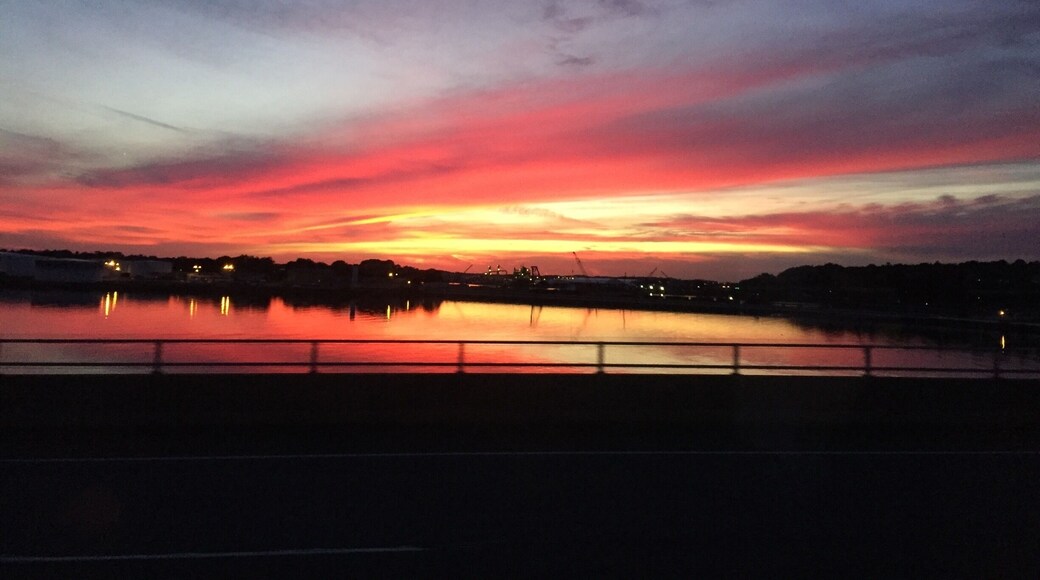 Great view of the sunset in Portland